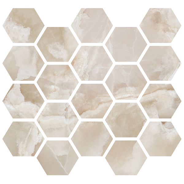 Мозаика MIRAGE Оникс / ONYCE 29.5x27 ON 02 Esagona LUC
